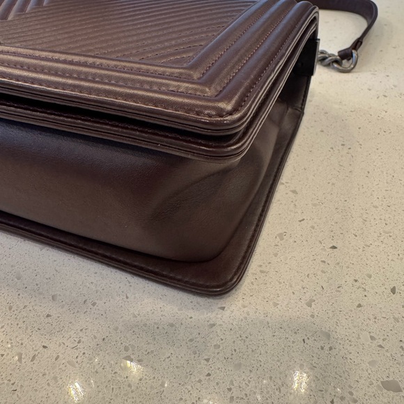 Chanel Chevron Boy Bag brown - Picture 9 of 14